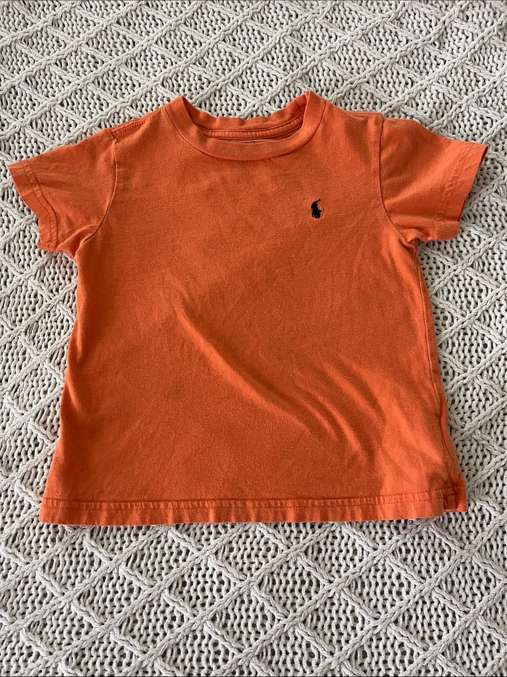 Polo by Ralph Lauren Orange Short Sleeve Tee with Navy Pony